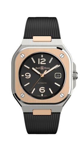 Bell & Ross - BR05A-BL-STPG/SRB  BR 05 Stainless Steel / Rose Gold / Black / Rubber