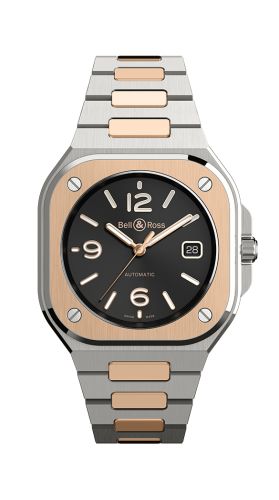 Bell & Ross - BR05A-BL-STPG/SSG  BR 05 Stainless Steel / Rose Gold / Black / Bracelet