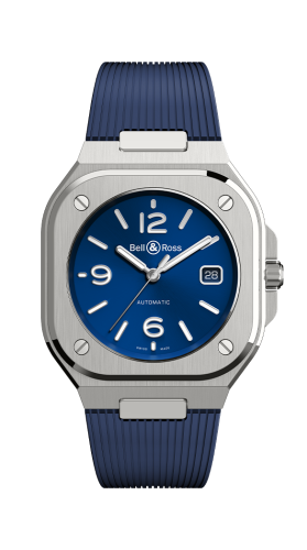 Bell & Ross - BR05A-BLU-ST/SRB  BR 05 Stainless Steel / Blue / Rubber