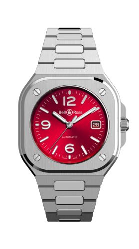 Bell & Ross - BR05A-R-ST/SST  BR 05 Red Steel