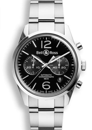 Bell & Ross - BRG126BLSTSST  BR 126 Officer Black Chronograph