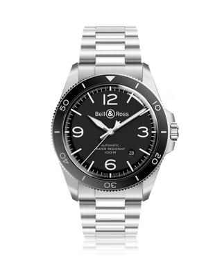 Bell & Ross - BRV292-BL-ST/SST  BR V2-92 Stainless Steel / Black / Bracelet