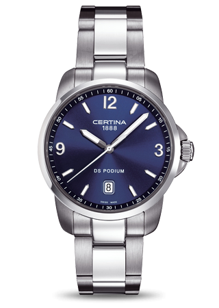 Certina - C0014101104700  DS Podium 3 Hands Blue