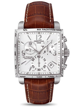 Certina - C0015171603701  DS Podium Square Chronograph Silver