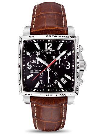 Certina - C0015171605701  DS Podium Square Chronograph Black