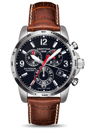 Certina - C0016171605700  DS Podium Big Size Chrono Black Brown