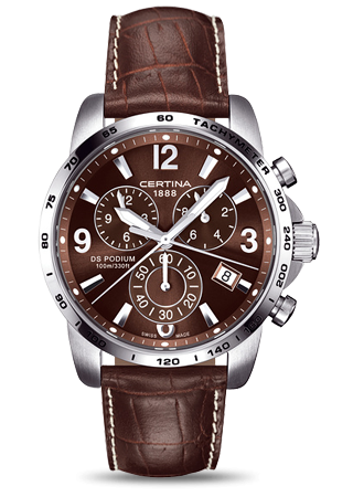 Certina - C0016171629700  DS Podium Big Size Chrono Brown