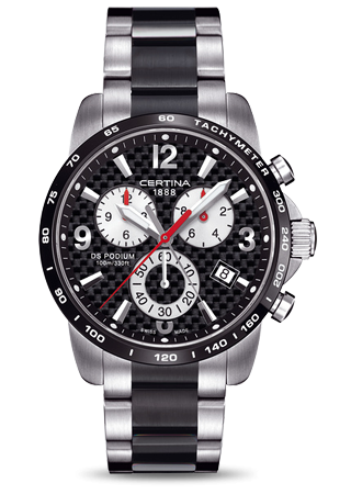 Certina - C0016172220700  DS Podium Big Size Chrono PVD Carbon