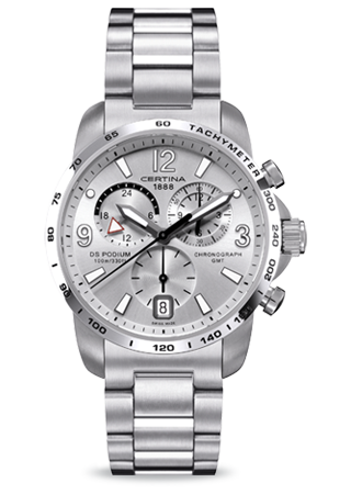 Certina - C0016391103700  DS Podium Big Size Chrono GMT Silver