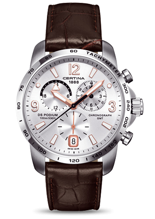 Certina - C0016391603701  DS Podium Big Size Chrono GMT Silver