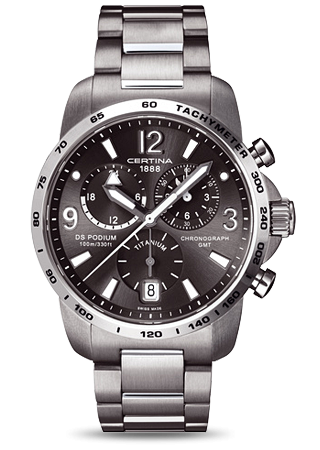 Certina - C0016394408700  DS Podium Big Size Chrono GMT Titanium Grey