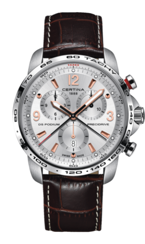 Certina - C001.647.16.037.01  DS Podium Big Size Chrono 1/100 Sec Stainless Steel / Silver / Strap