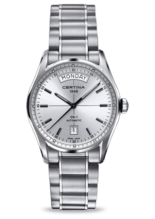 Certina - C006.430.11.031.00  DS-1 Day-Date Stainless Steel / Silver / Bracelet