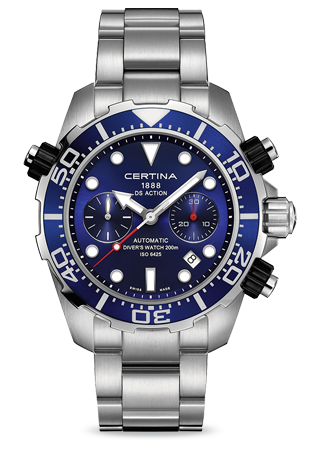 Certina - C013.427.11.041.00  DS Action Diver Chronograph Stainless Steel / Blue