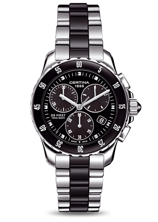 Certina - C0142171105101  DS First Lady Ceramic Chrono Black