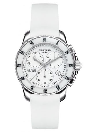 Certina - C0142171701100  DS First Lady Ceramic Chrono White