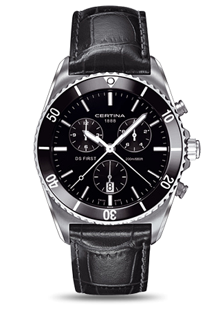 Certina - C0144171605100  DS First Ceramic Chronograph Leather