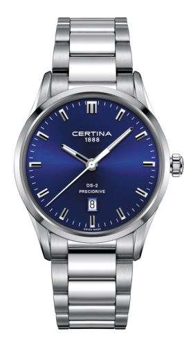 Certina - C024.410.11.041.20  DS-2 Quartz Stainless Steel / Blue / Bracelet