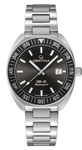 Certina - C024.607.11.081.02  DS-2 Turning Bezel Powermatic 80 Stainless Steel / Grey / Bracelet