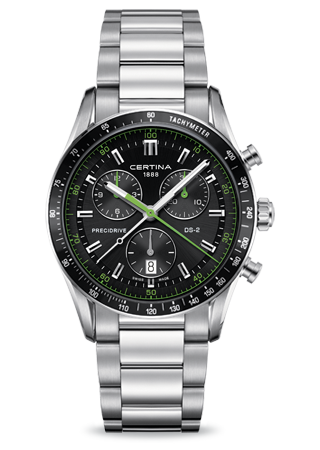 Certina - C0244471105102  DS 2 Chrono 1/100 Sec PreciDrive Green