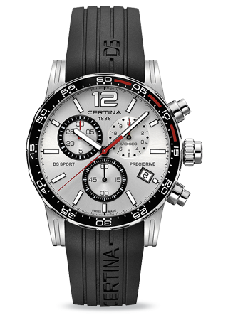 Certina - C0274171703700  DS Sport Chrono Silver Rubber