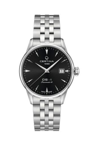 Certina - C029.207.11.051.00  DS-1 Powermatic 80 38 Stainless Steel / Black / Bracelet