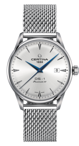 Certina - C029.807.11.031.02  DS-1 Powermatic 80 40 Stainless Steel / Silver / Milanese