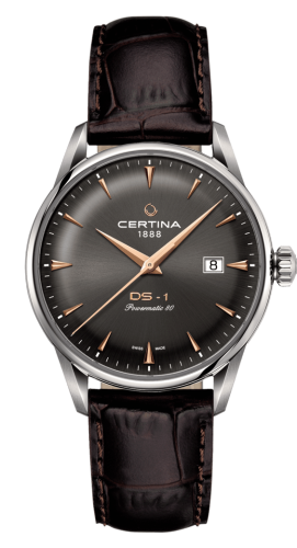 Certina - C029.807.16.081.01  DS-1 Powermatic 80 40 Stainless Steel / Grey / Strap