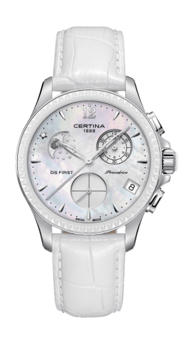 Certina - C030.250.16.106.00  Ds First Lady Chronograph Moon Phase Stainless Steel - Ceramic / MOP