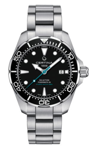 Certina - C032.407.11.051.10  DS Action Diver Powermatic 80 Stainless Steel / Black / Bracelet / Sea Turtle Conservancy