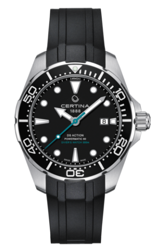 Certina - C032.407.17.051.60  DS Action Diver Powermatic 80 Stainless Steel / Black / Rubber / Sea Turtle Conservancy