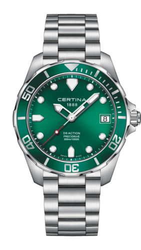 Certina - C032.410.11.091.00  DS Action Diver PreciDrive Stainless Steel / Green / Bracelet