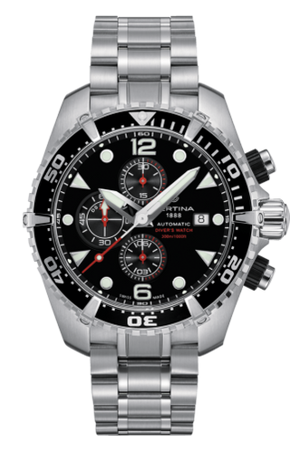 Certina - C032.427.11.051.00  DS Action Diver Chronograph Automatic Stainless Steel / Black / Bracelet