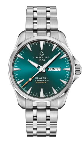 Certina - C032.430.11.091.00  DS Action Powermatic 80 Day-Date Stainless Steel / Blue / Bracelet