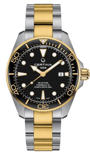 Certina - C032.607.22.051.00  DS Action Diver Powermatic 80 43 Stainless Steel - Yellow Gold / Black / Bracelet