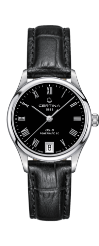 Certina - C033.207.16.053.00  DS-8 Powermatic 80 Lady Stainless Steel / Black / Strap