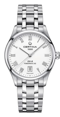 Certina - C033.407.11.013.00  DS-8 Powermatic Stainless Steel / White / Bracelet