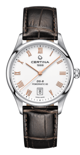 Certina - C033.407.16.013.00  DS-8 Powermatic Stainless Steel / White / Strap