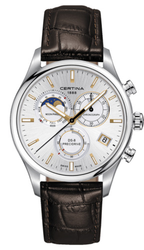 Certina - C033.450.16.031.00  DS-8 Chronograph Moon Phase Stainless Steel / Silver / Strap