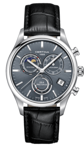 Certina - C033.450.16.351.00  DS-8 Chronograph Moon Phase Stainless Steel / Grey / Strap