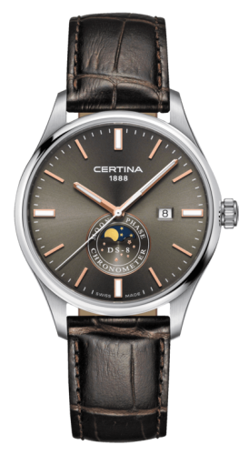 Certina - C033.457.16.081.00  DS-8 Moon Phase Stainless Steel / Anthracite / Strap