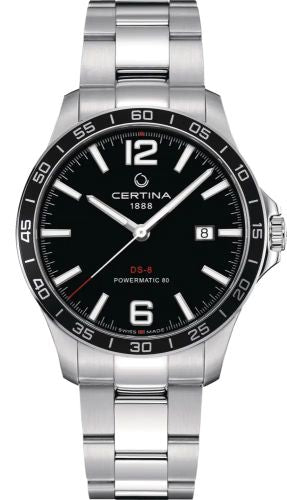 Certina - C033.807.11.057.00  DS-8 Powermatic Stainless Steel / Black / Bracelet