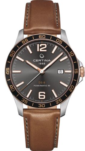 Certina - C033.807.26.087.00  DS-8 Powermatic Stainless Steel - Rose Gold / Grey