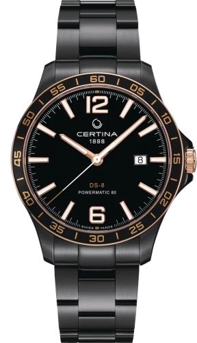 Certina - C033.807.33.057.00  DS-8 Powermatic PVD - Rose Gold / Black / Bracelet