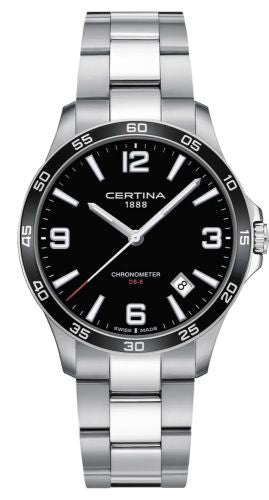 Certina - C033.851.11.057.00  DS-8 Chronometer 41.5 Stainless Steel / Black / Bracelet