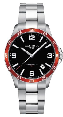 Certina - C033.851.11.057.01  DS-8 Chronometer 41.5 Stainless Steel / Black / Bracelet