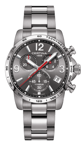 Certina - C034.417.44.087.00  DS Podium Chronograph 1/10 Sec Titanium / Grey / Bracelet