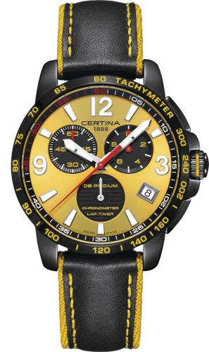 Certina - C034.453.36.367.00  DS Podium Lap Timer PVD / Yellow