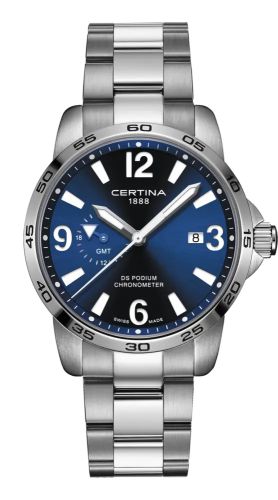 Certina - C034.455.11.040.00  DS Podium GMT Stainless Steel / Blue / Bracelet