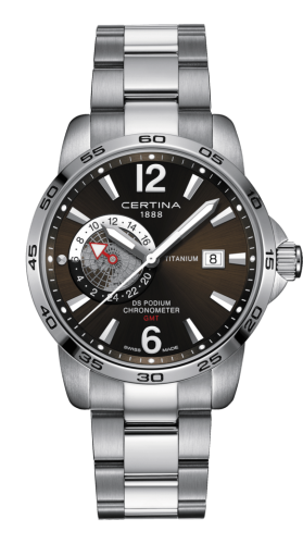 Certina - C034.455.44.087.00  DS Podium GMT Titanium / Grey / Bracelet